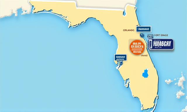 Service coverage map showing Orlando and Port Orange